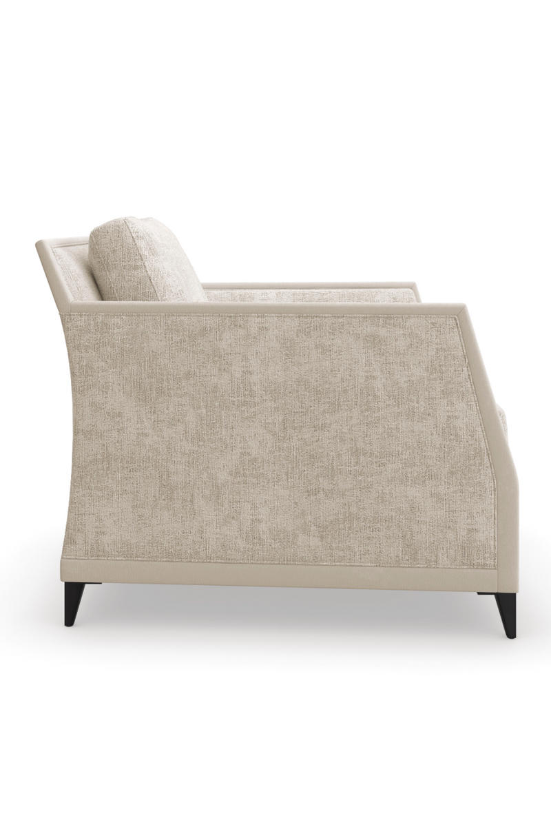 Beige Chenille Lounge Chair | Caracole Limitless | Oroatrade.com