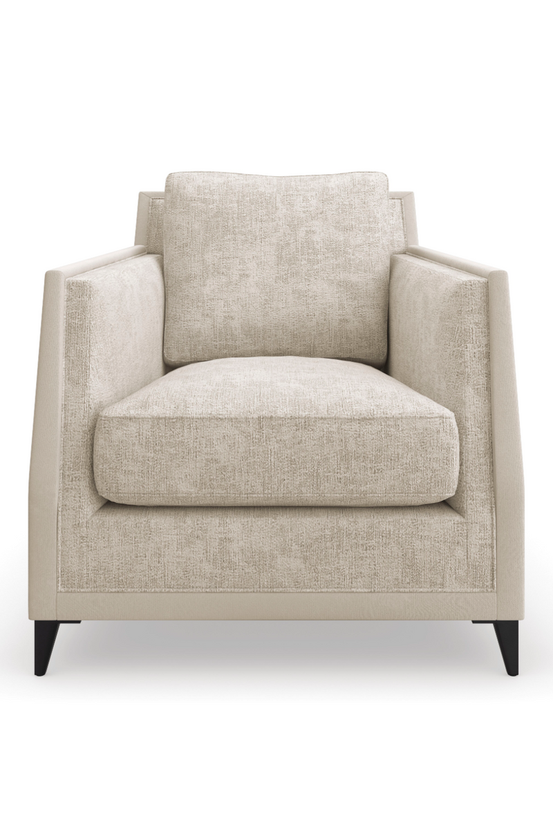 Beige Chenille Lounge Chair | Caracole Limitless | Oroatrade.com