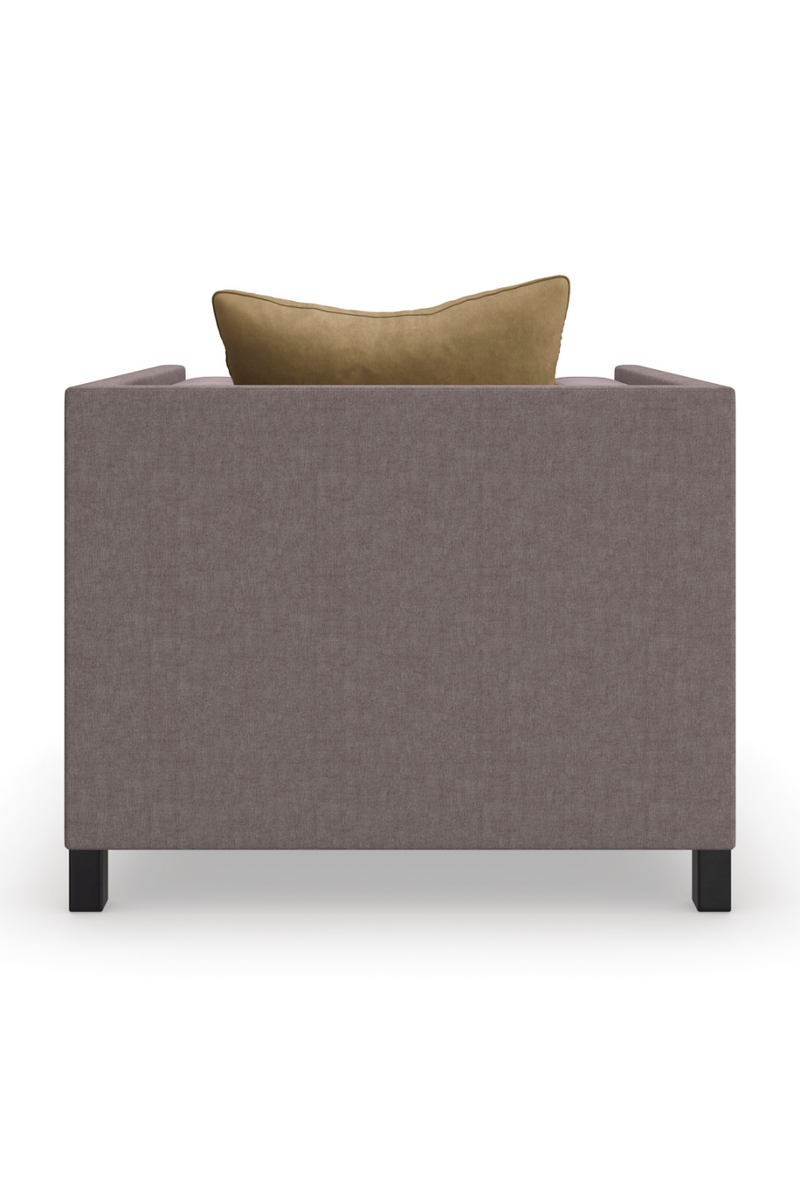 Brown Linen Lounge Chair | Caracole Tuxedo | Oroatrade.com