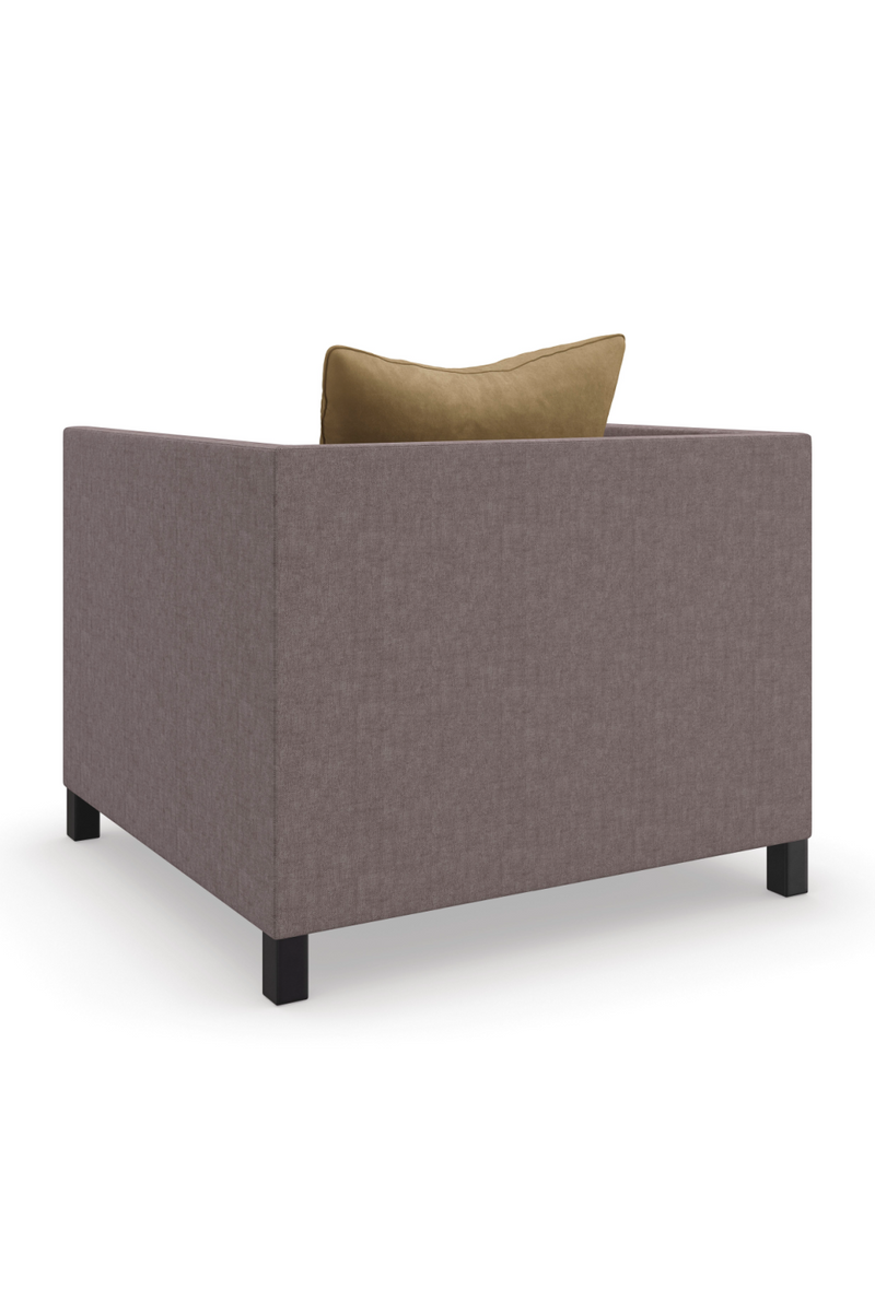 Brown Linen Lounge Chair | Caracole Tuxedo | Oroatrade.com