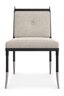 Beige Linen Buttoned Chair | Caracole Athena | Oroatrade.com