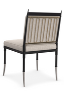 Beige Linen Buttoned Chair | Caracole Athena | Oroatrade.com