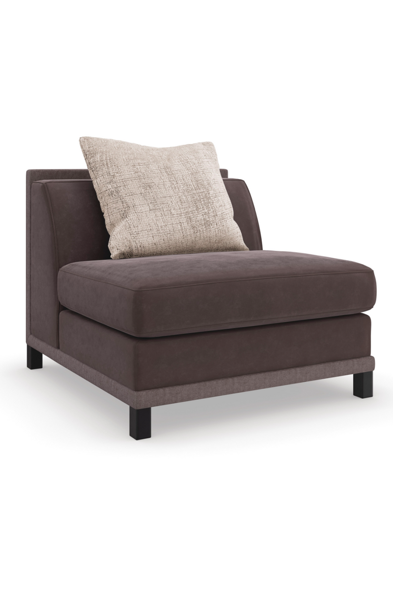 Brown Upholstered Sectional Chair | Caracole Tuxedo | Oroatrade.com