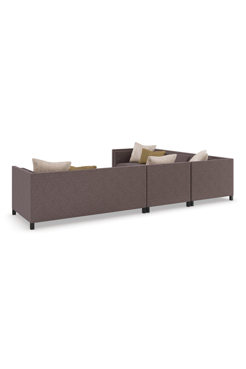Brown Upholstered Sectional Chair | Caracole Tuxedo | Oroatrade.com