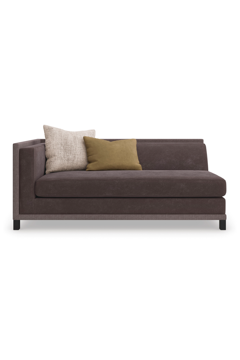 Brown Upholstered Sectional Chair | Caracole Tuxedo | Oroatrade.com