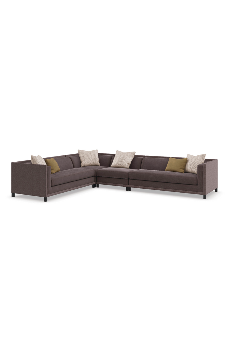 Brown Upholstered Sectional Chair | Caracole Tuxedo | Oroatrade.com