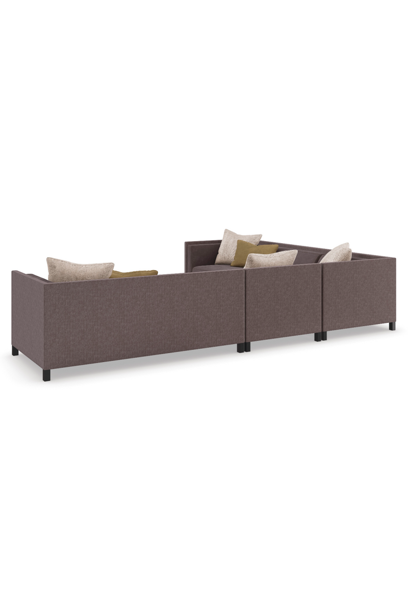 Brown Upholstered Sectional Chair | Caracole Tuxedo | Oroatrade.com