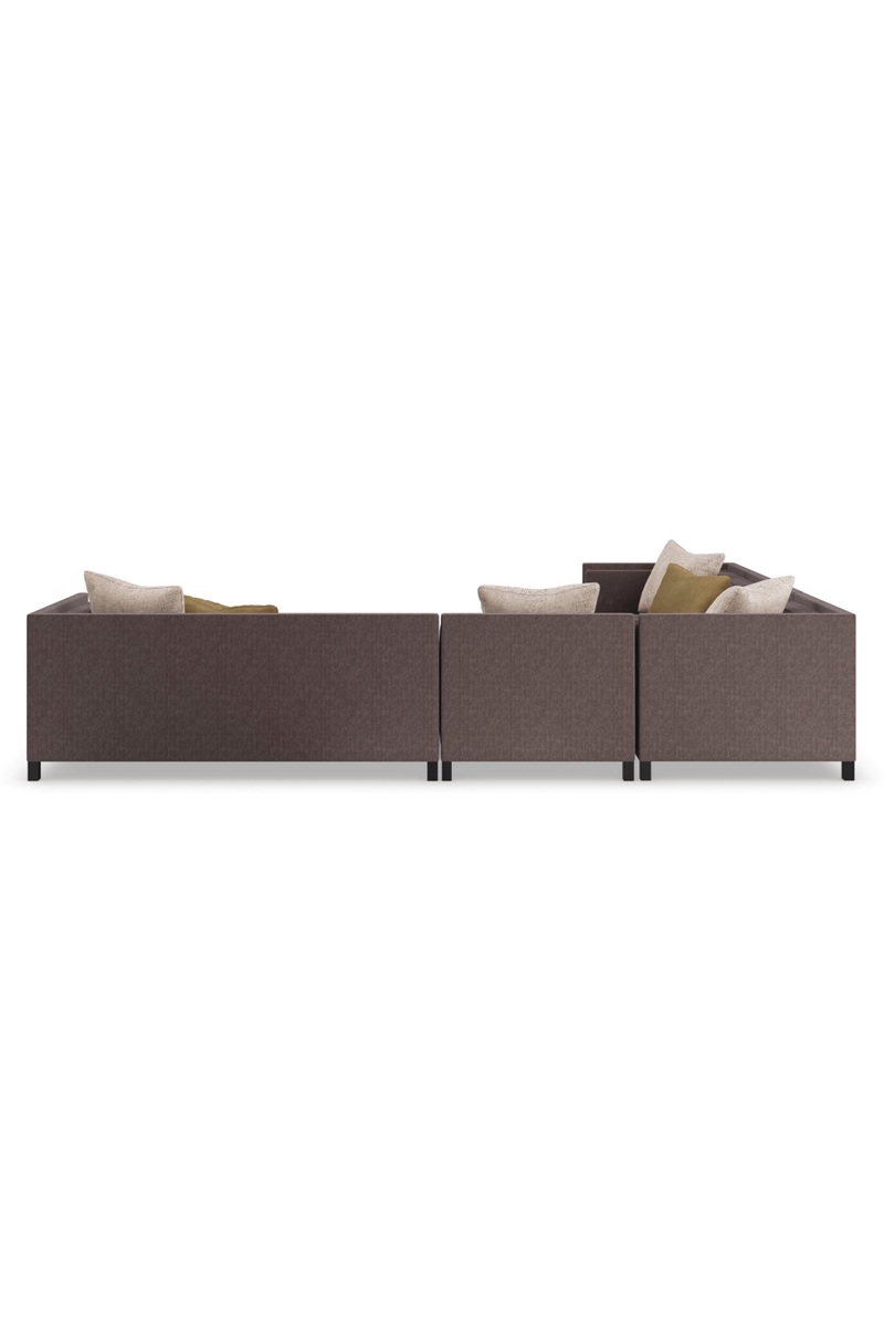 Brown Upholstered Sectional Chair | Caracole Tuxedo | Oroatrade.com