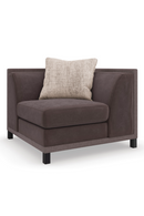 Brown Upholstered Sectional Chair | Caracole Tuxedo | Oroatrade.com