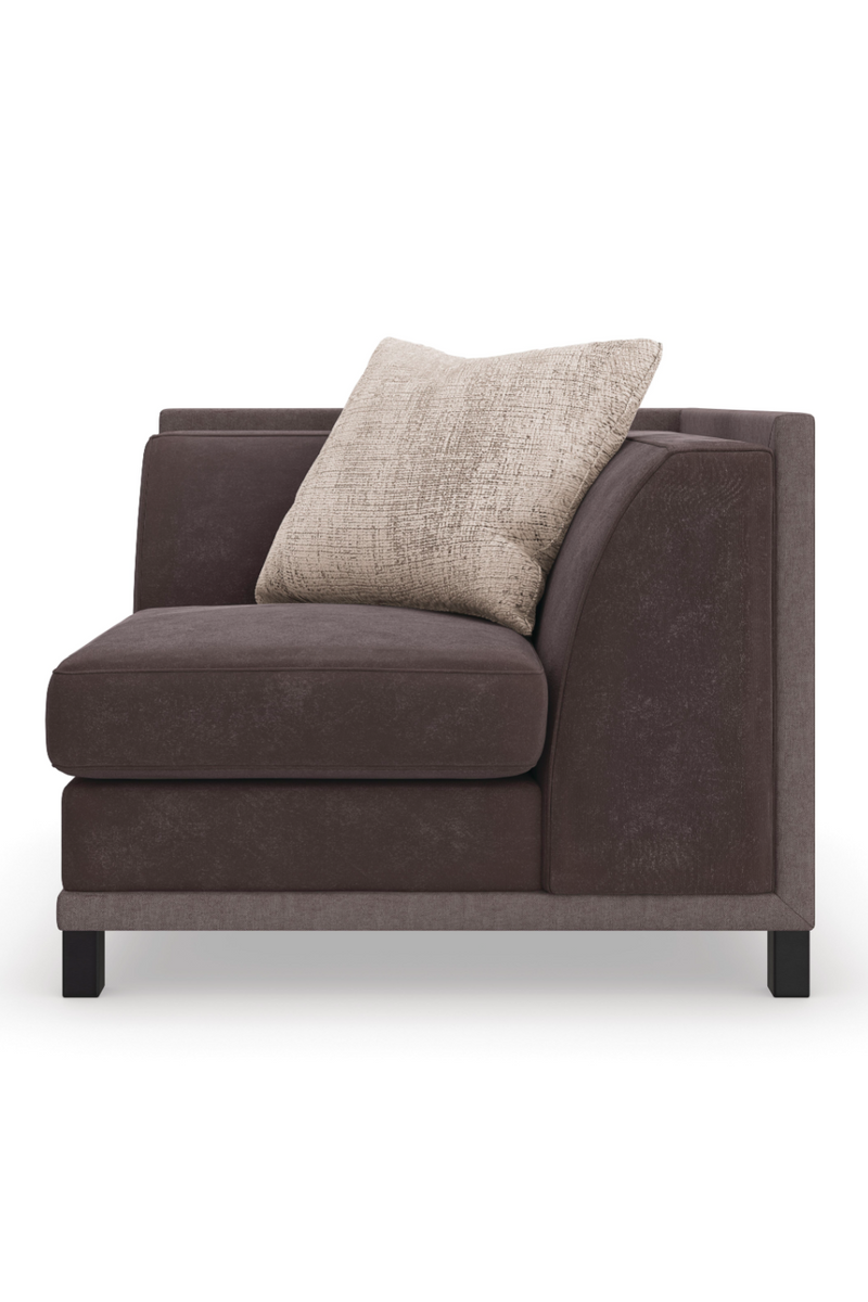 Brown Upholstered Sectional Chair | Caracole Tuxedo | Oroatrade.com