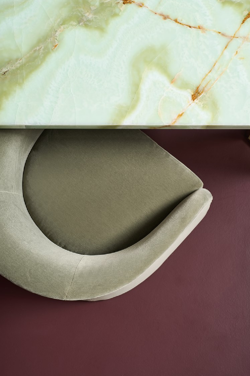 Green Velvet Accent Chair | Caracole Dune | Oroatrade.com