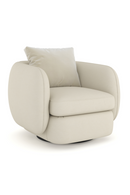 Ivory Linen Swivel Chair | Caracole Lumi | Oroatrade.com