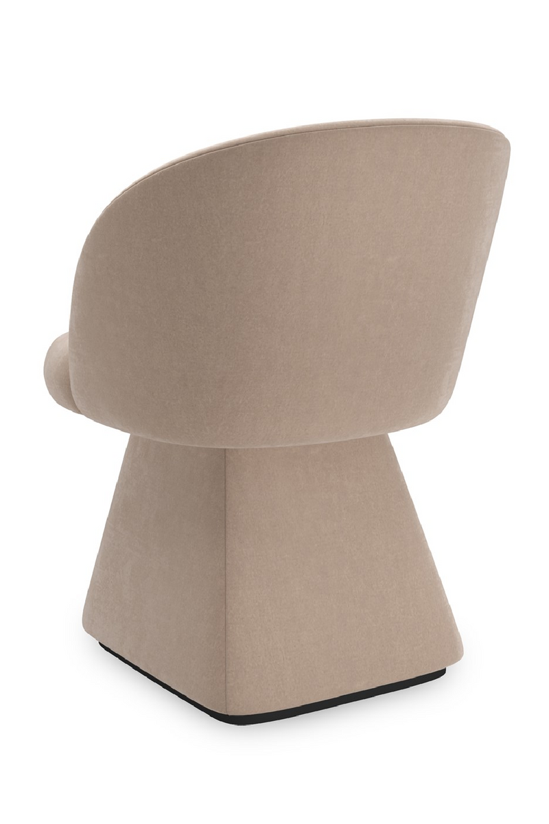 Taupe Velvet Swivel Chair | Caracole Vuelta | Oroatrade.com