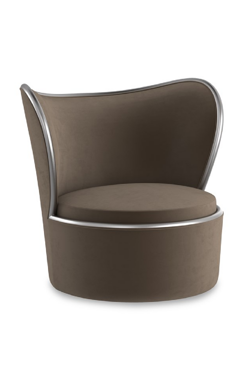 Dark Taupe Swivel Chair | Caracole Mariposa | Oroatrade.com