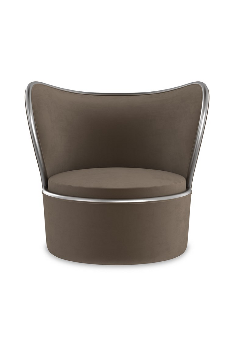 Dark Taupe Swivel Chair | Caracole Mariposa | Oroatrade.com