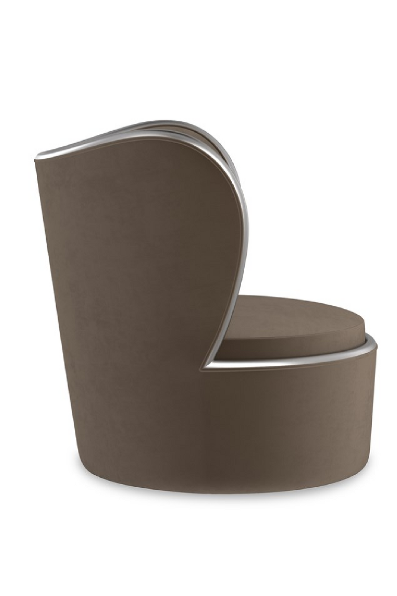 Dark Taupe Swivel Chair | Caracole Mariposa | Oroatrade.com