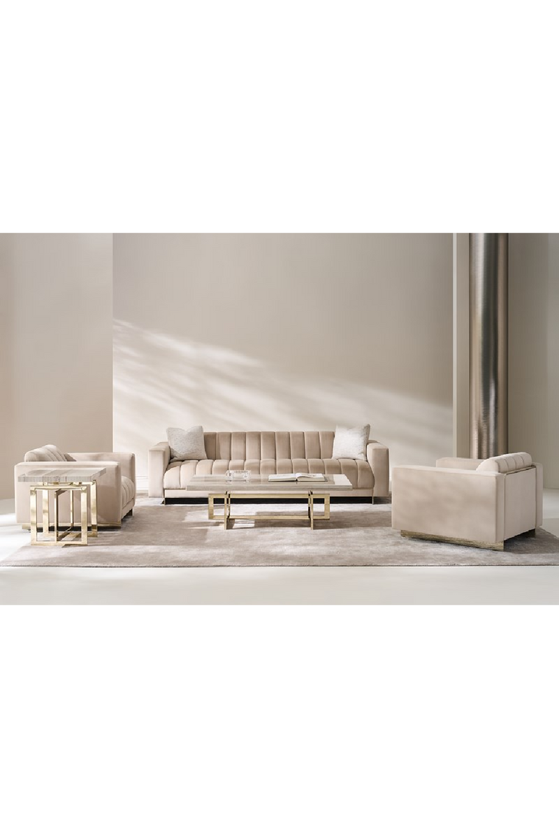 Cream Channel-Tufted Sofa | Caracole Well Balanced | Oroatrade.com