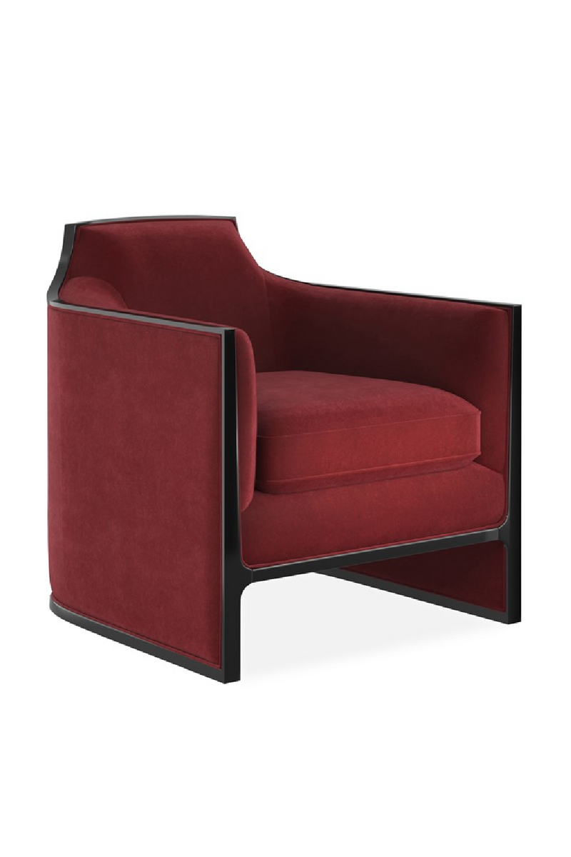 Velvet Angular Lounge Chair | Caracole The Cat's Meow | Oroatrade.com