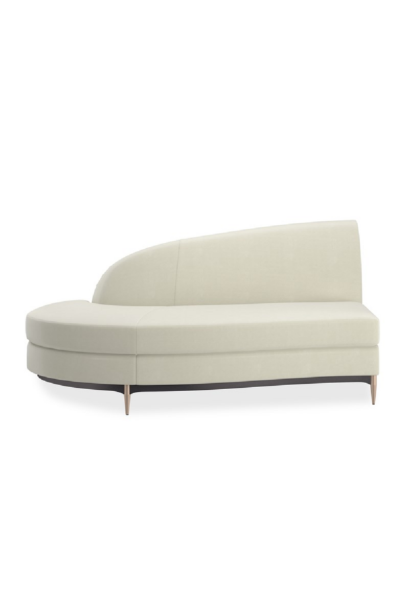 White Velvet Sectional Sofa | Caracole Three's Company | Oroatrade.com