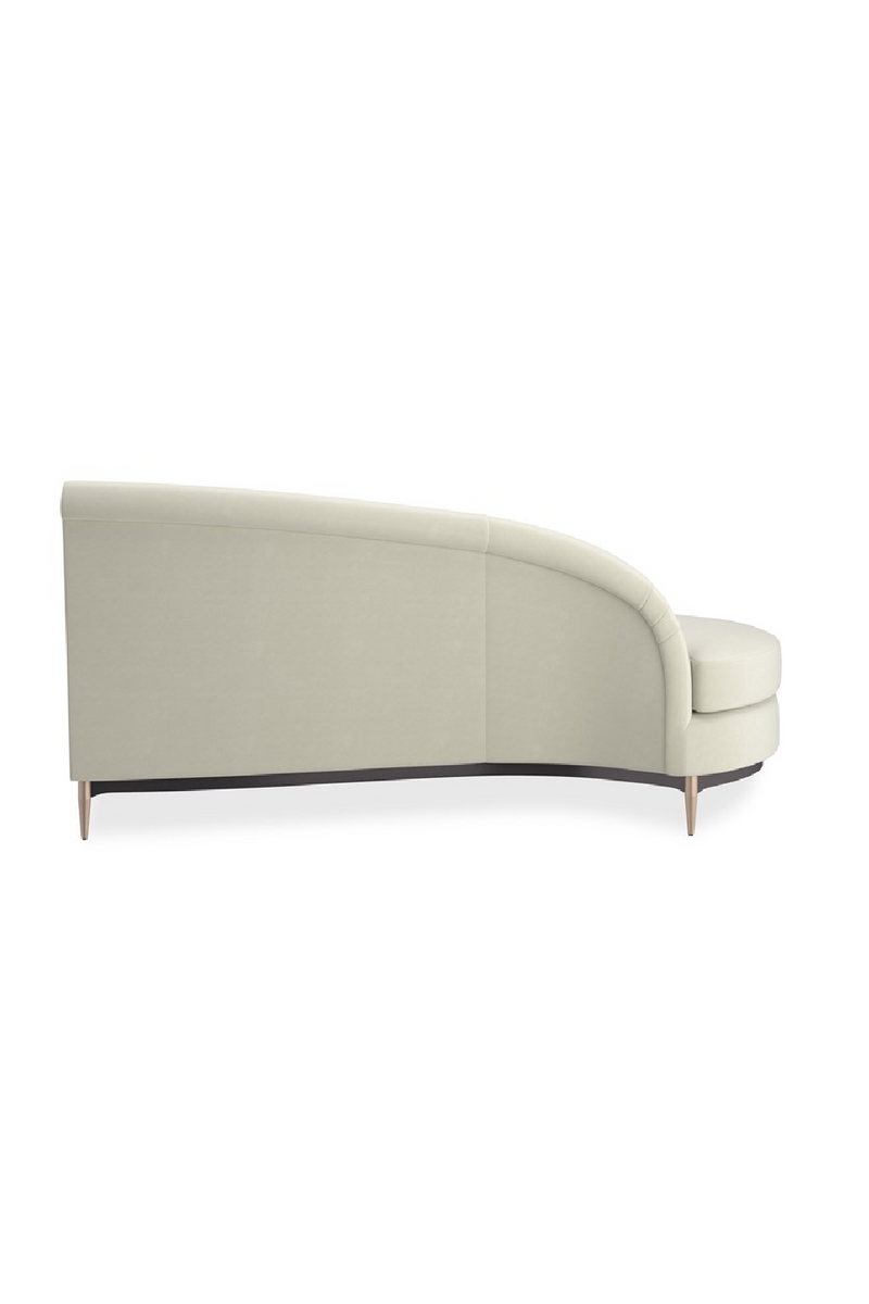 White Velvet Sectional Sofa | Caracole Three's Company | Oroatrade.com