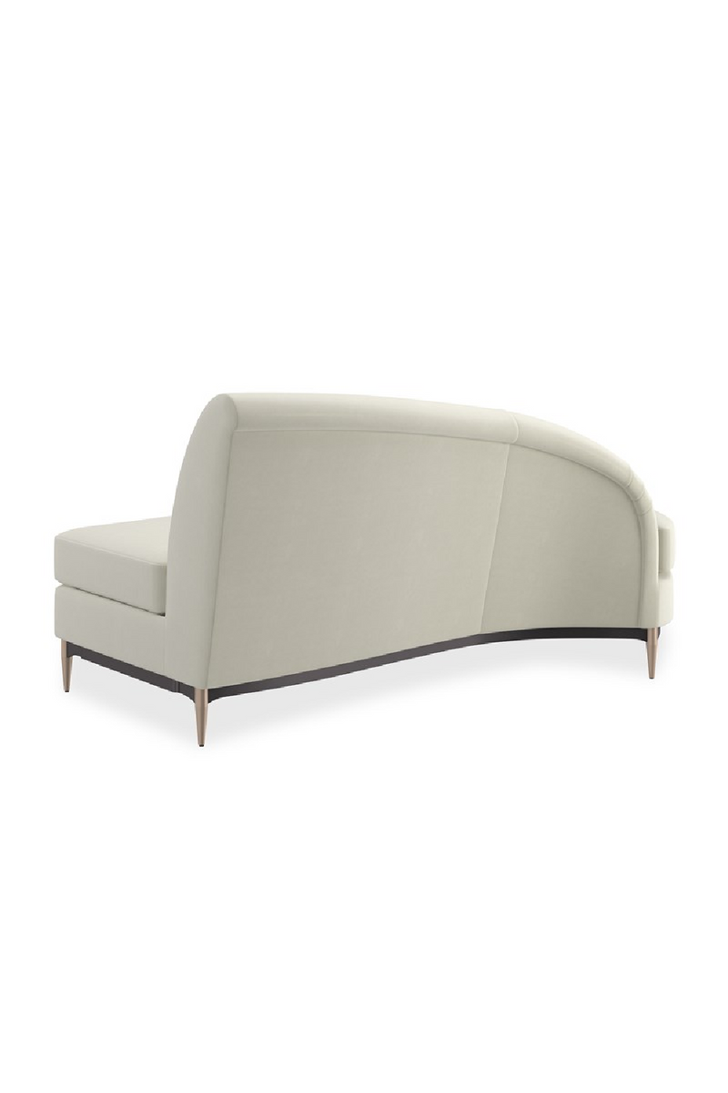 White Velvet Sectional Sofa | Caracole Three's Company | Oroatrade.com