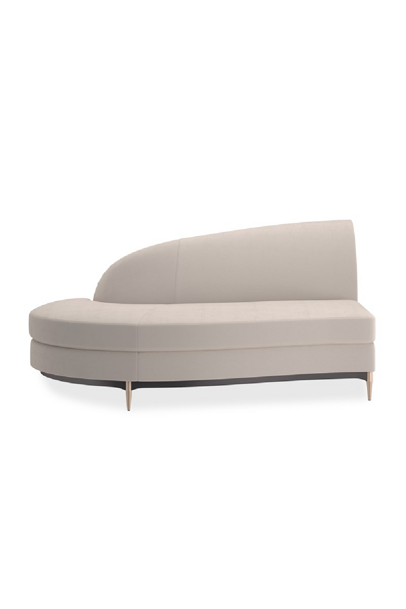 Beige Velvet Sectional Sofa | Caracole Three's Company | Oroatrade.com