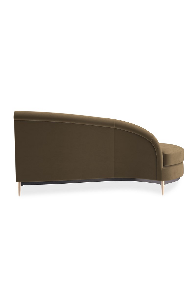 Brown Velvet Sectional Sofa | Caracole Three's Company | Oroatrade.com