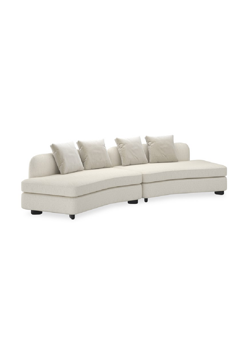 Ivory Linen Sectional Chair | Caracole Lumi