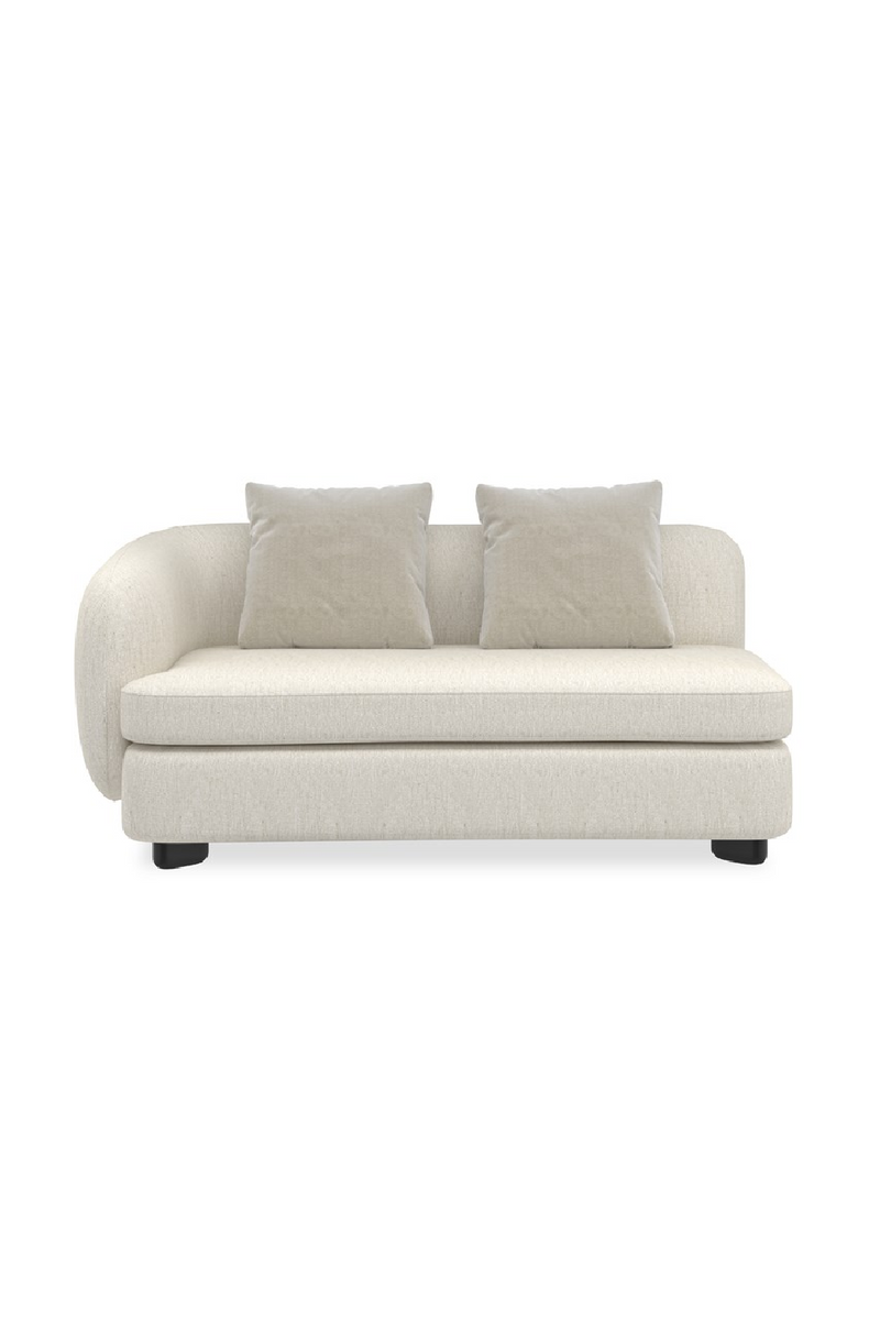 Ivory Linen Sectional Chair | Caracole Lumi