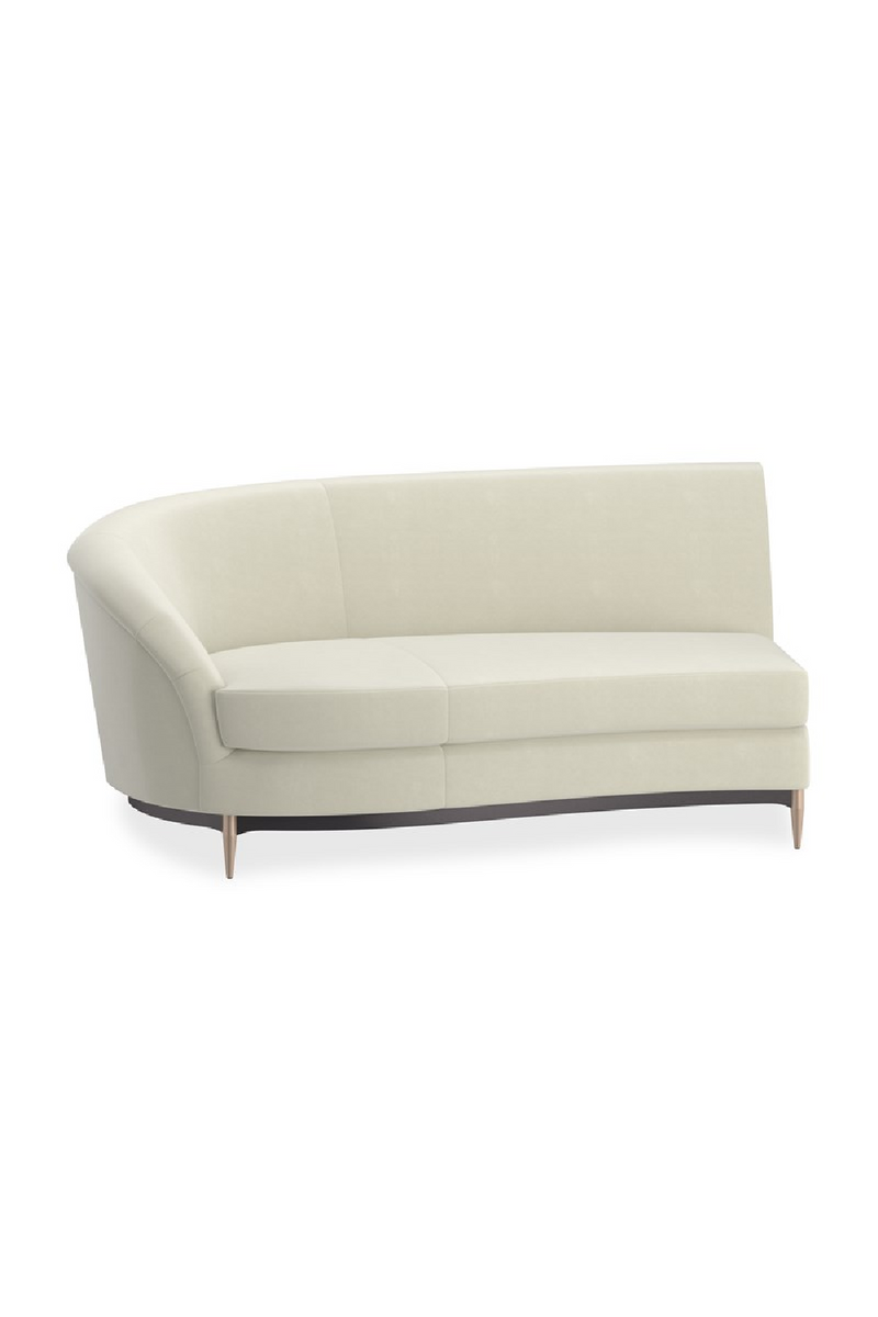 White Velvet Sectional Sofa | Caracole Three's Company | Oroatrade.com