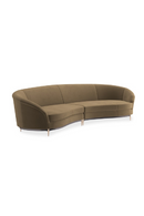 Brown Velvet Sectional Sofa | Caracole Three's Company | Oroatrade.com