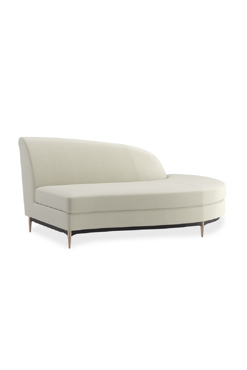 White Velvet Sectional Sofa | Caracole Three's Company | Oroatrade.com