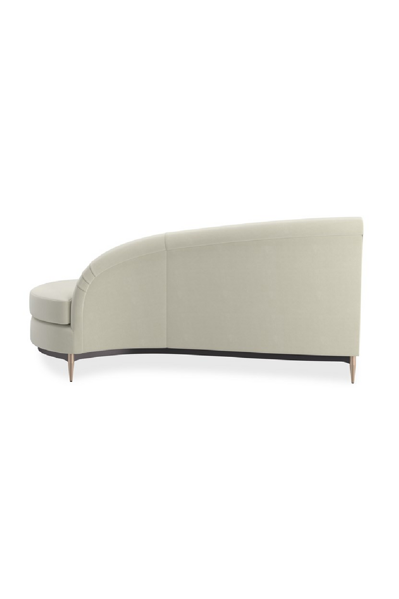 White Velvet Sectional Sofa | Caracole Three's Company | Oroatrade.com