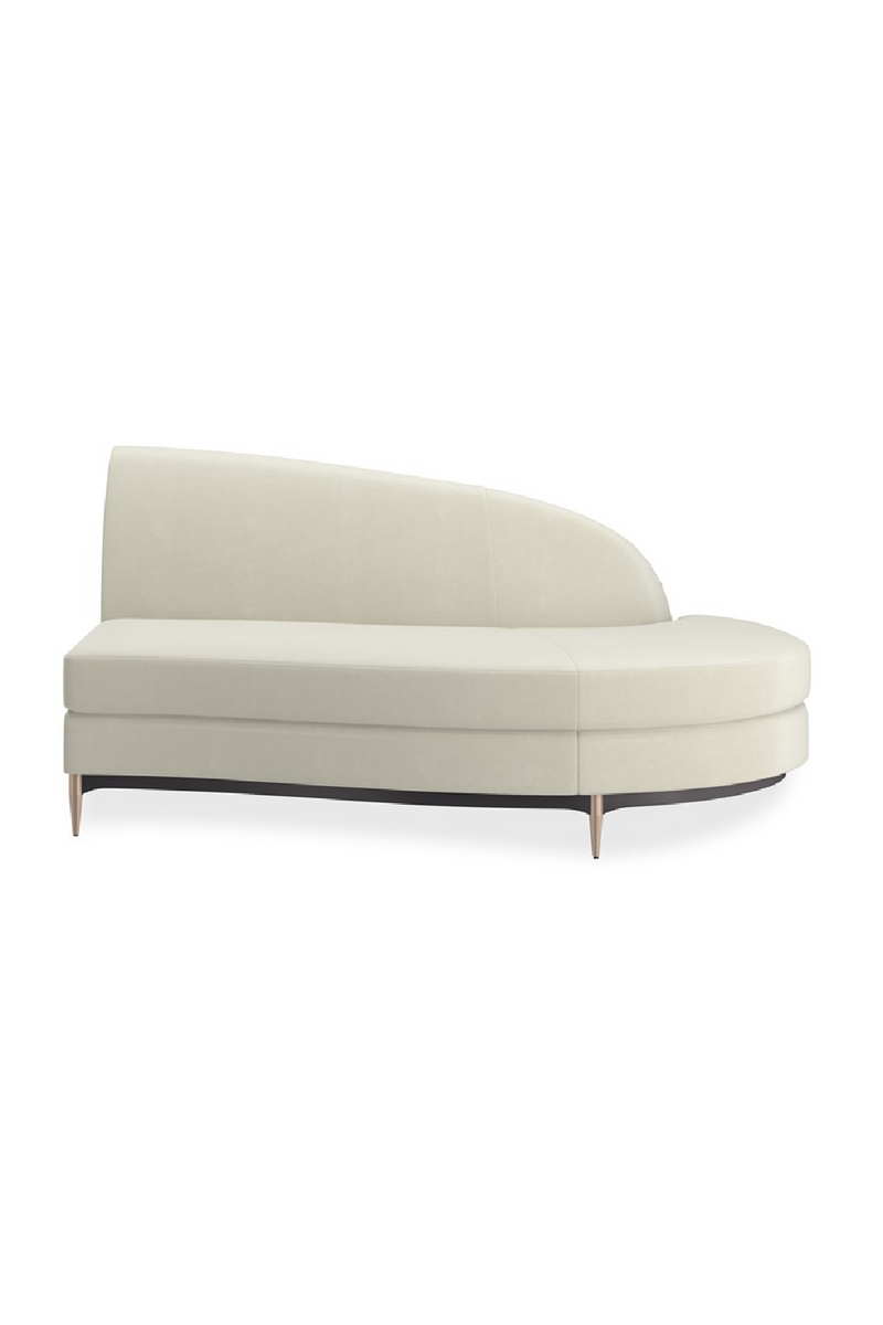 White Velvet Sectional Sofa | Caracole Three's Company | Oroatrade.com