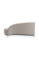 Beige Velvet Sectional Sofa | Caracole Three's Company | Oroatrade.com