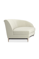 White Velvet Sectional Sofa | Caracole Three's Company | Oroatrade.com