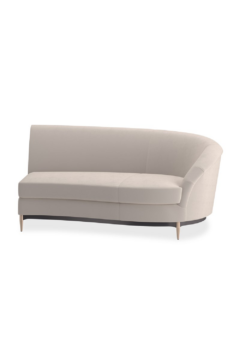 Beige Velvet Sectional Sofa | Caracole Three's Company | Oroatrade.com