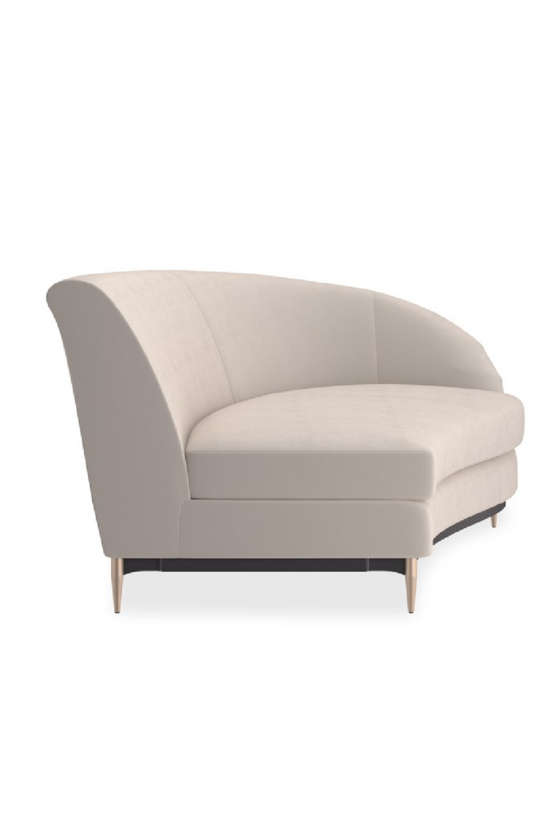 Beige Velvet Sectional Sofa | Caracole Three's Company