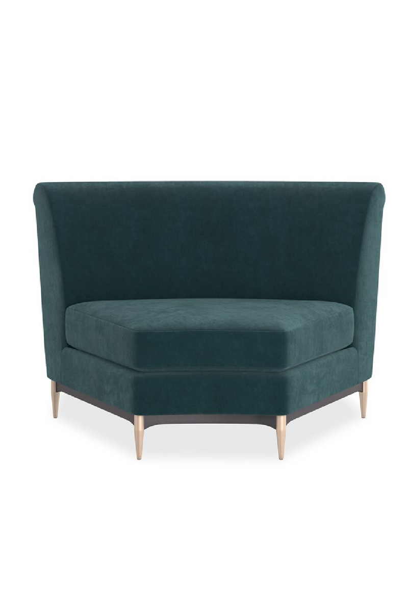 Green Velvet Sectional Sofa | Caracole Three's Company | Oroatrade.com