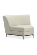 White Velvet Sectional Sofa | Caracole Three's Company | Oroatrade.com