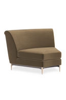 Brown Velvet Sectional Sofa | Caracole Three's Company | Oroatrade.com