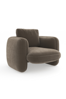 Taupe Velvet Lounge Chair | Caracole Overlap | Oroatrade.com