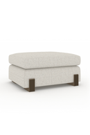 Cream Woven Fabric Ottoman | Caracole Counter Balance | Oroatrade.com