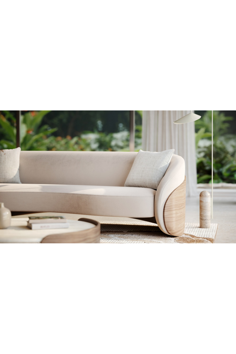 Ivory Mohair Sofa | Caracole Fleur | Oroatrade.com