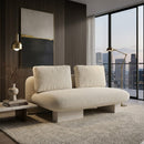 Velvet Upholstered Loveseat | Caracole Overlap