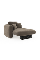 Taupe Velvet Left Chaise | Caracole Overlap | Oroatrade.com