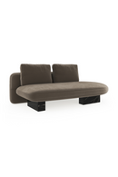 Taupe Velvet Bumper Sofa | Caracole Overlap | Oroatrade.com