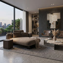 Taupe Velvet Right Chaise | Caracole Overlap