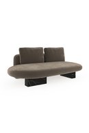 Taupe Velvet Bumper Sofa | Caracole Overlap | Oroatrade.com