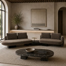 Right Bumper Linen Sectional Sofa | Caracole Overlap